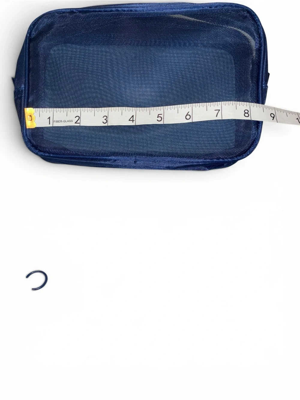 Navy Blue 4-piece mesh travel organizer pouch and makeup bag set